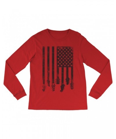 Music Life Long Sleeve Shirt | Flag Guitar Shirt $2.73 Shirts