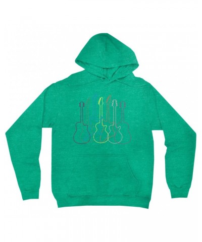 Music Life Hoodie | Spectrum Guitar Shapes Hoodie $5.45 Sweatshirts