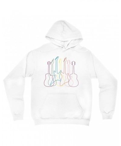 Music Life Hoodie | Spectrum Guitar Shapes Hoodie $5.45 Sweatshirts