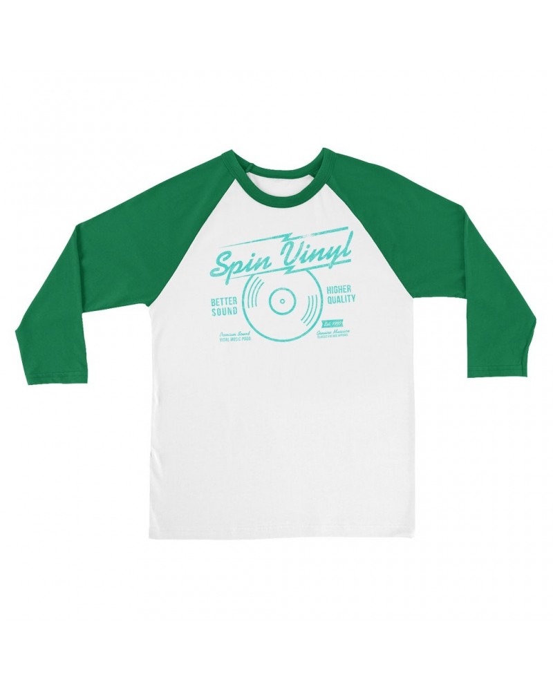 Music Life 3/4 Sleeve Baseball Tee | Spin Vinyl Shirt $7.40 Shirts