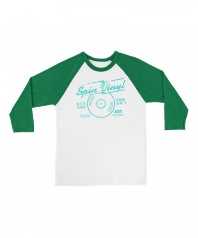 Music Life 3/4 Sleeve Baseball Tee | Spin Vinyl Shirt $7.40 Shirts