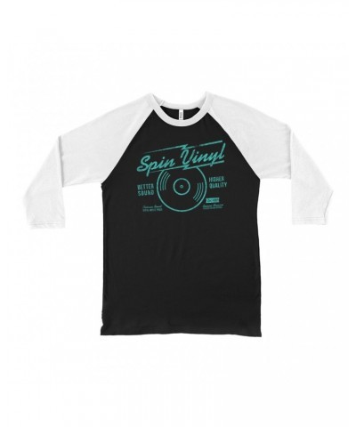 Music Life 3/4 Sleeve Baseball Tee | Spin Vinyl Shirt $7.40 Shirts