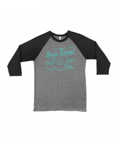 Music Life 3/4 Sleeve Baseball Tee | Spin Vinyl Shirt $7.40 Shirts