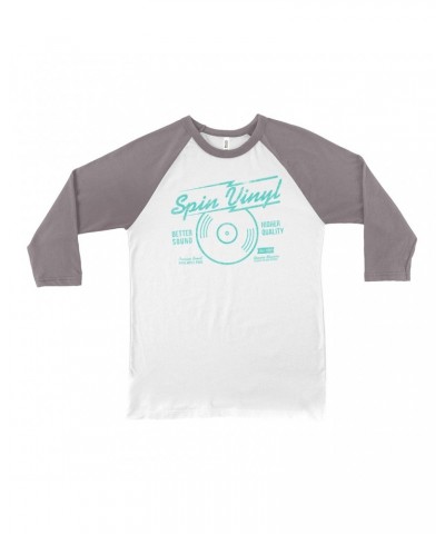 Music Life 3/4 Sleeve Baseball Tee | Spin Vinyl Shirt $7.40 Shirts