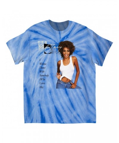 Whitney Houston T-Shirt | I Wanna Dance With Somebody Album Cover Tie Dye Shirt $5.04 Shirts