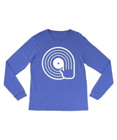 Music Life Heather Long Sleeve Shirt | DJ Spinning Vinyl Shirt $3.90 Shirts