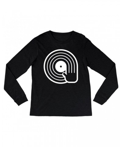 Music Life Heather Long Sleeve Shirt | DJ Spinning Vinyl Shirt $3.90 Shirts