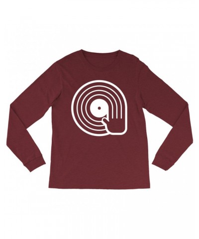 Music Life Heather Long Sleeve Shirt | DJ Spinning Vinyl Shirt $3.90 Shirts