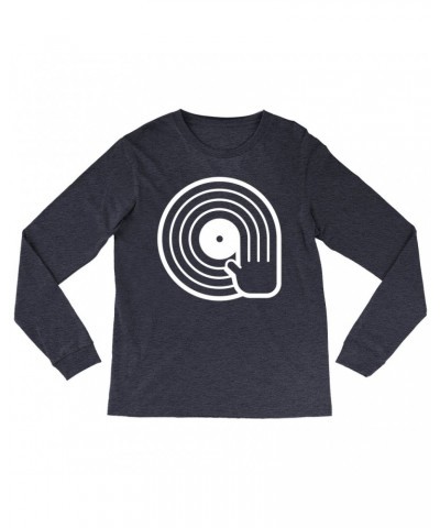 Music Life Heather Long Sleeve Shirt | DJ Spinning Vinyl Shirt $3.90 Shirts