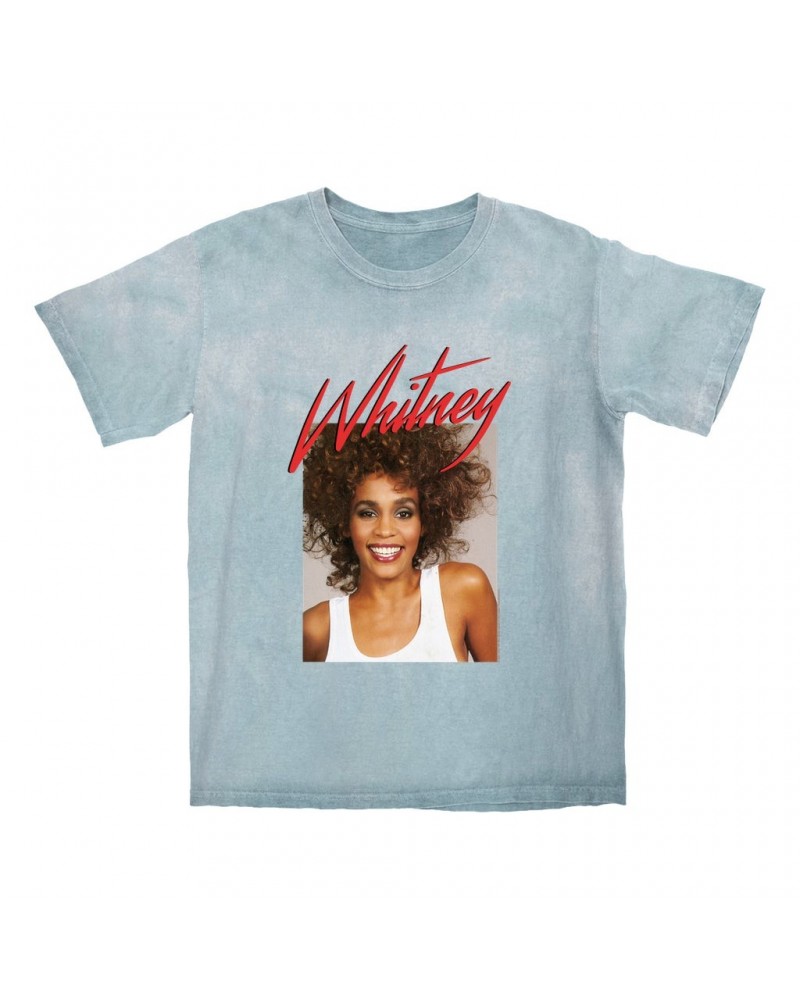 Whitney Houston T-shirt | 1987 Photo And Red Logo Image Color Blast Shirt $5.45 Shirts