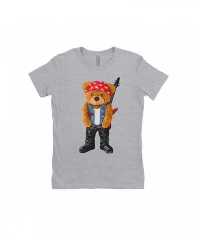 Music Life Ladies' Boyfriend T-Shirt | Rocker Teddy Shirt $10.34 Shirts