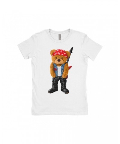 Music Life Ladies' Boyfriend T-Shirt | Rocker Teddy Shirt $10.34 Shirts