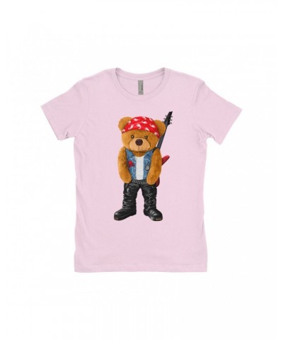 Music Life Ladies' Boyfriend T-Shirt | Rocker Teddy Shirt $10.34 Shirts