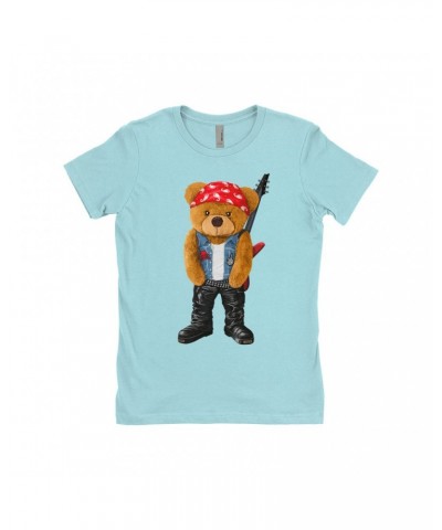 Music Life Ladies' Boyfriend T-Shirt | Rocker Teddy Shirt $10.34 Shirts