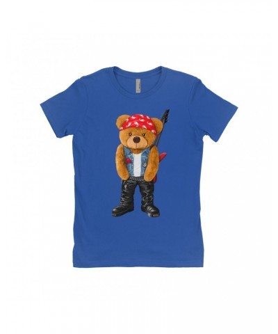 Music Life Ladies' Boyfriend T-Shirt | Rocker Teddy Shirt $10.34 Shirts