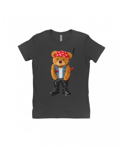 Music Life Ladies' Boyfriend T-Shirt | Rocker Teddy Shirt $10.34 Shirts