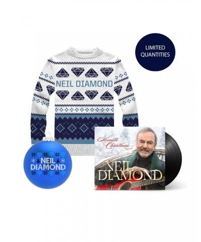 Neil Diamond Acoustic Christmas LP + Holiday Knit Sweater + Holiday Ornament $5.65 Vinyl