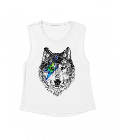 Music Life Muscle Tank Top | Glam Rock Wolf Muscle Tank Top $5.14 Shirts