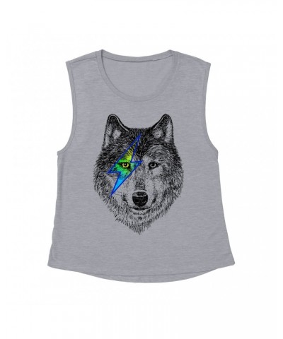 Music Life Muscle Tank Top | Glam Rock Wolf Muscle Tank Top $5.14 Shirts