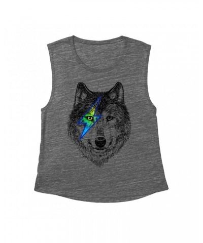 Music Life Muscle Tank Top | Glam Rock Wolf Muscle Tank Top $5.14 Shirts