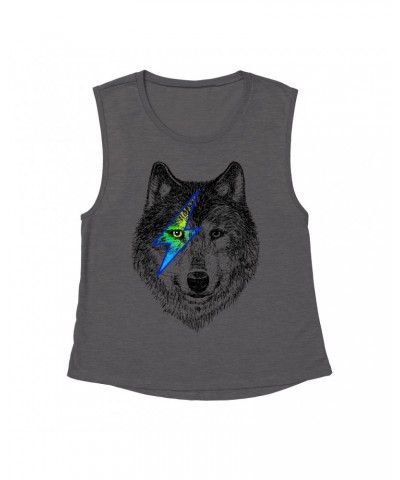 Music Life Muscle Tank Top | Glam Rock Wolf Muscle Tank Top $5.14 Shirts