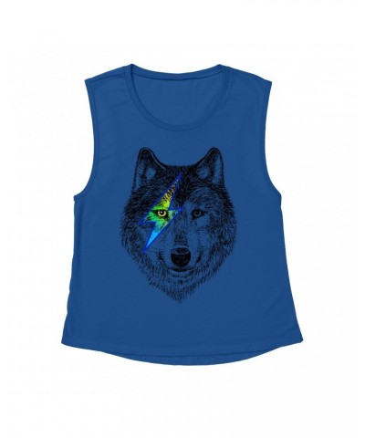 Music Life Muscle Tank Top | Glam Rock Wolf Muscle Tank Top $5.14 Shirts