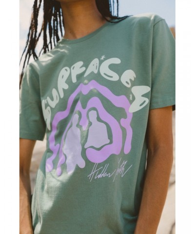 Surfaces Hidden Youth Waves Sage T-Shirt $17.15 Shirts