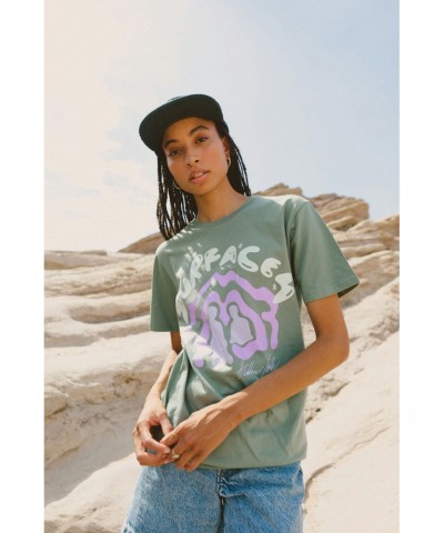 Surfaces Hidden Youth Waves Sage T-Shirt $17.15 Shirts