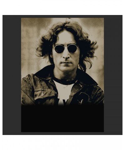 John Lennon Zip-Up Hoodie | Peace Sepia Portrait Hoodie $13.87 Sweatshirts