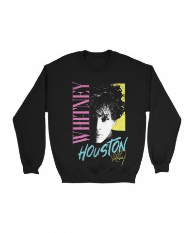 Whitney Houston Sweatshirt | Pastels Close Up Sweatshirt $6.35 Sweatshirts