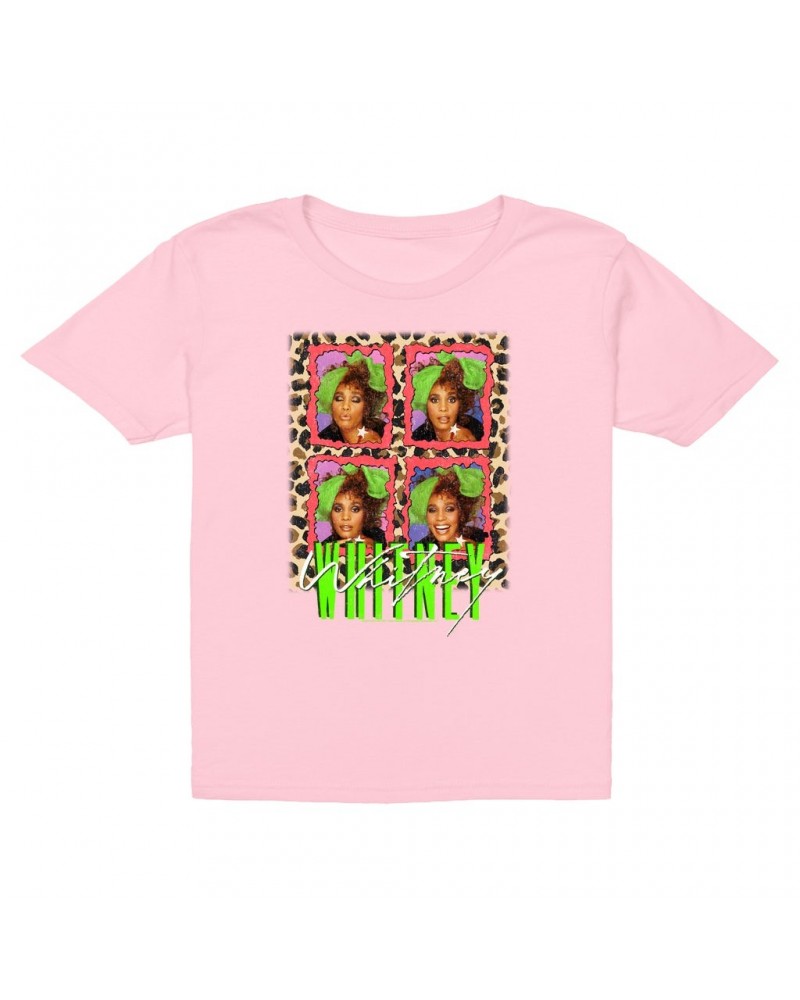 Whitney Houston Kids T-Shirt | Leopard Pop Art Kids T-Shirt $10.07 Kids