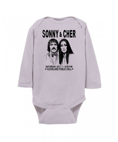 Sonny & Cher Long Sleeve Bodysuit | Cleaveland Hall Concert Poster Bodysuit $6.30 Shirts