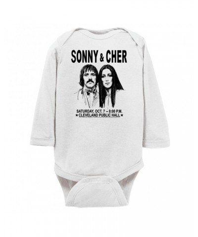 Sonny & Cher Long Sleeve Bodysuit | Cleaveland Hall Concert Poster Bodysuit $6.30 Shirts