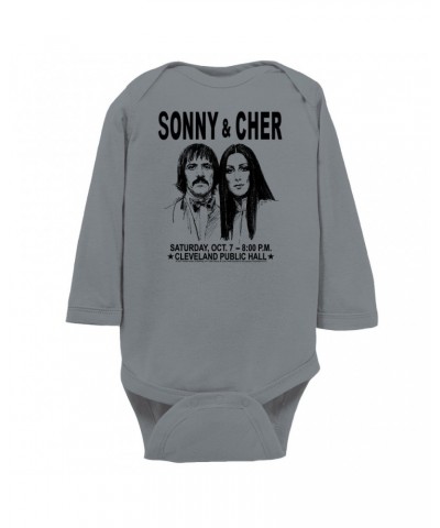 Sonny & Cher Long Sleeve Bodysuit | Cleaveland Hall Concert Poster Bodysuit $6.30 Shirts