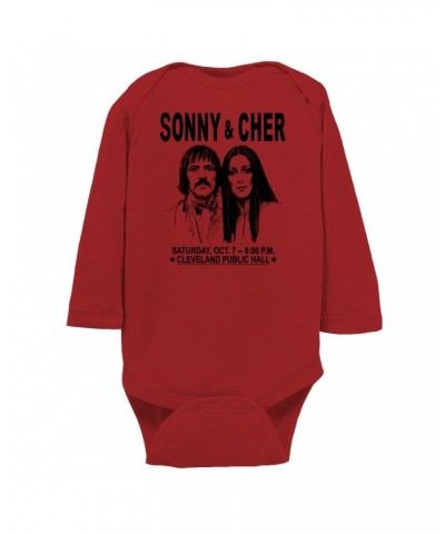 Sonny & Cher Long Sleeve Bodysuit | Cleaveland Hall Concert Poster Bodysuit $6.30 Shirts