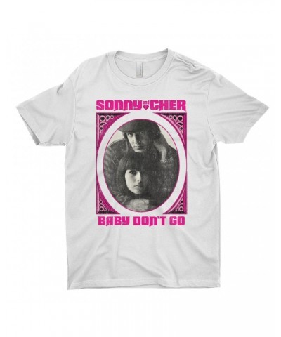 Sonny & Cher T-Shirt | Baby Don't Go Pink Frame Image Distressed Shirt $6.15 Shirts