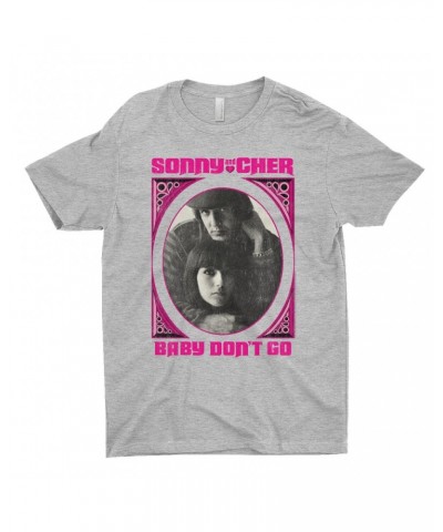 Sonny & Cher T-Shirt | Baby Don't Go Pink Frame Image Distressed Shirt $6.15 Shirts