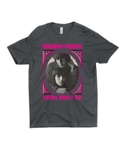 Sonny & Cher T-Shirt | Baby Don't Go Pink Frame Image Distressed Shirt $6.15 Shirts