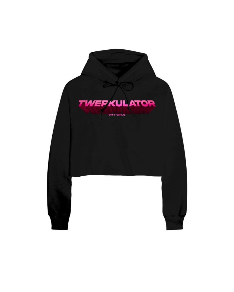 City Girls TWERKULATOR CROPPED BLACK HOODIE $8.09 Sweatshirts