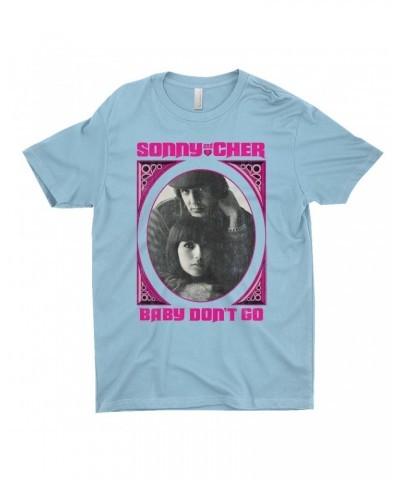 Sonny & Cher T-Shirt | Baby Don't Go Pink Frame Image Distressed Shirt $6.15 Shirts